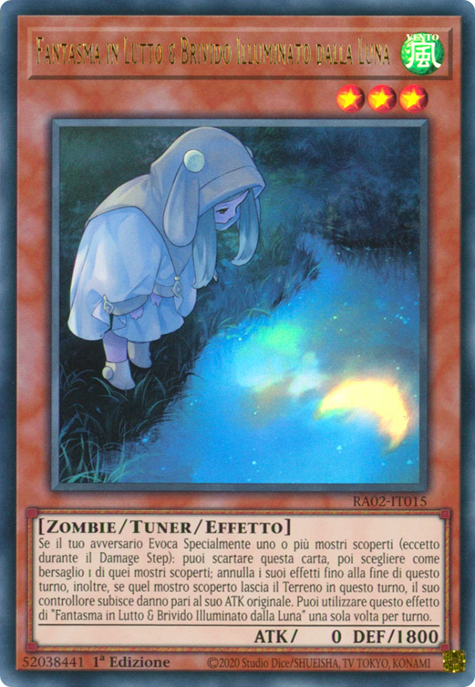 RA02-IT015 Fantasma in Lutto & Brivido Illuminato dalla Luna (Versione Alternativa) Ultra Rara 1a Edizione (IT) -NEAR MINT-