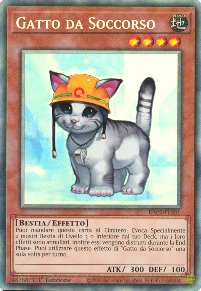RA02-IT001 Gatto da Soccorso (Versione A) Rara Collector 1a Edizione (IT) -NEAR MINT-