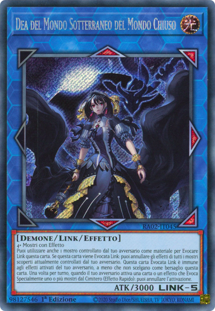 RA02-IT045 Dea del Mondo Sotterraneo del Mondo Chiuso Rara Segreta 1a Edizione (IT) -NEAR MINT-