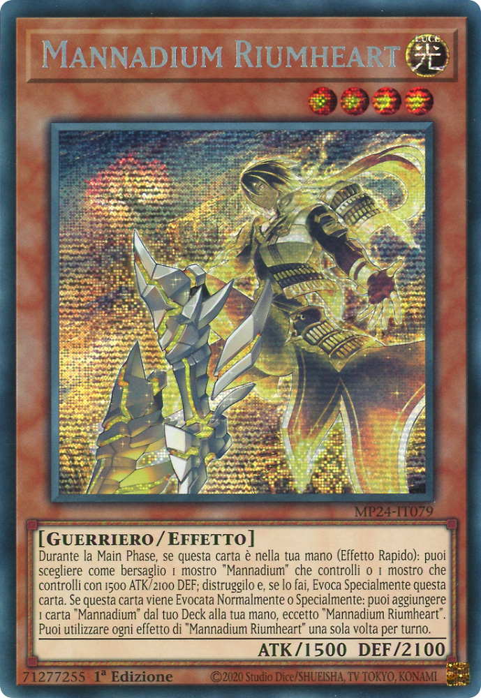 MP24-IT079 Mannadium Riumheart rara segreta prismatica 1a Edizione (IT) -NEAR MINT-