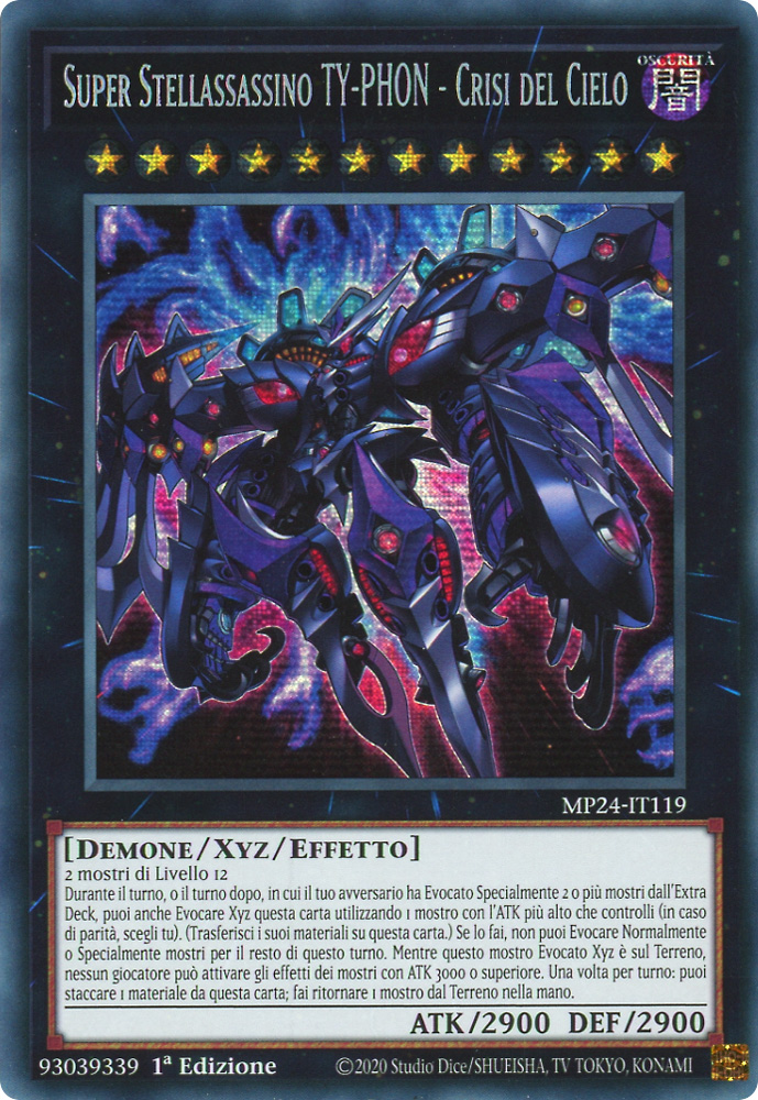 MP24-IT119 Super Stellassassino TY-PHON - Crisi del Cielo rara segreta prismatica 1a Edizione (IT) -NEAR MINT-
