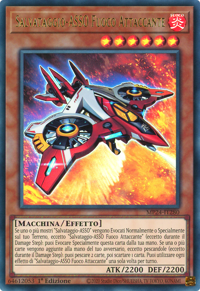 MP24-IT280 Salvataggio-ASSO Fuoco Attaccante ultra rara 1a Edizione (IT) -NEAR MINT-
