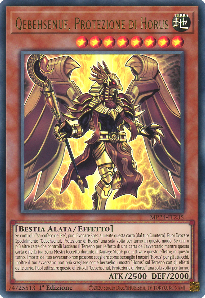 MP24-IT235 Qebehsenuf, Protezione di Horus ultra rara 1a Edizione (IT) -NEAR MINT-