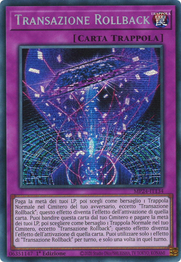 MP24-IT134 Transazione Rollback rara segreta prismatica 1a Edizione (IT) -NEAR MINT-