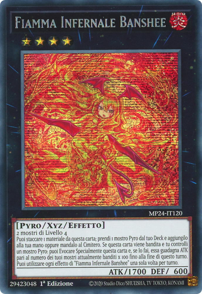 MP24-IT120 Fiamma Infernale Banshee rara segreta prismatica 1a Edizione (IT) -NEAR MINT-