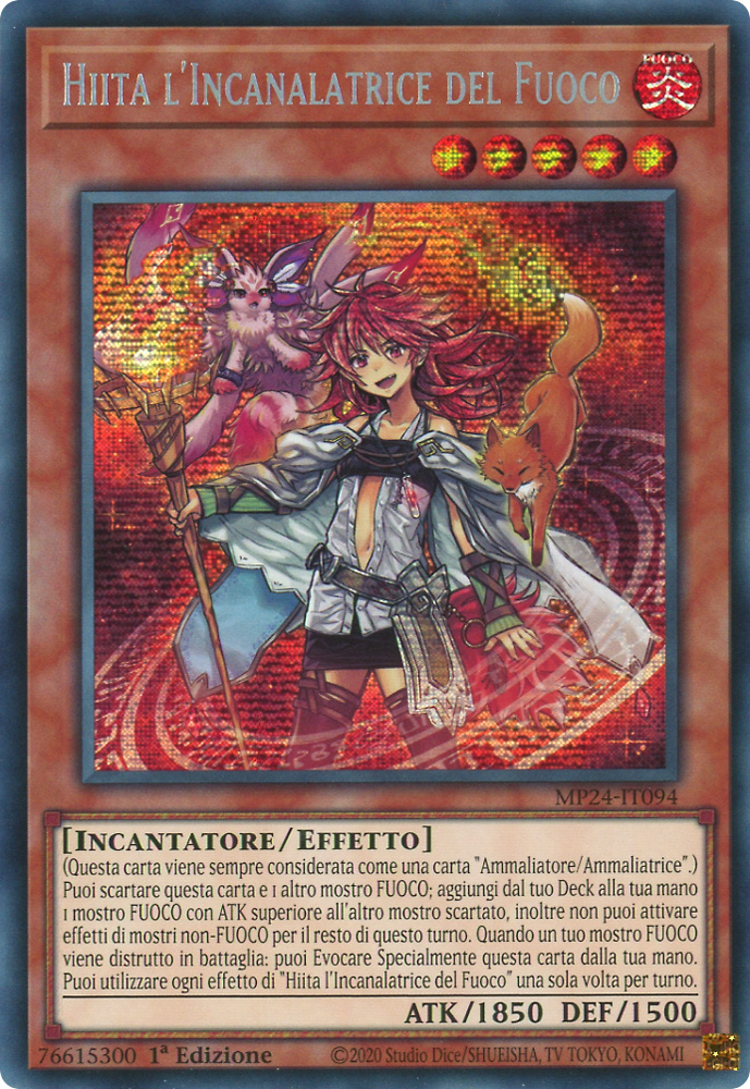 MP24-IT094 Hiita l'Incanalatrice del Fuoco rara segreta prismatica 1a Edizione (IT) -NEAR MINT-