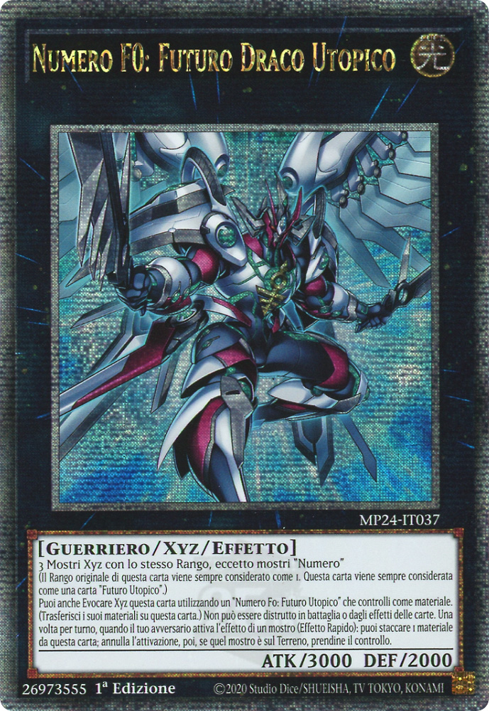 MP24-IT037 Numero F0: Futuro Draco Utopico rara segreta quarto di secolo 1a Edizione (IT) -NEAR MINT-