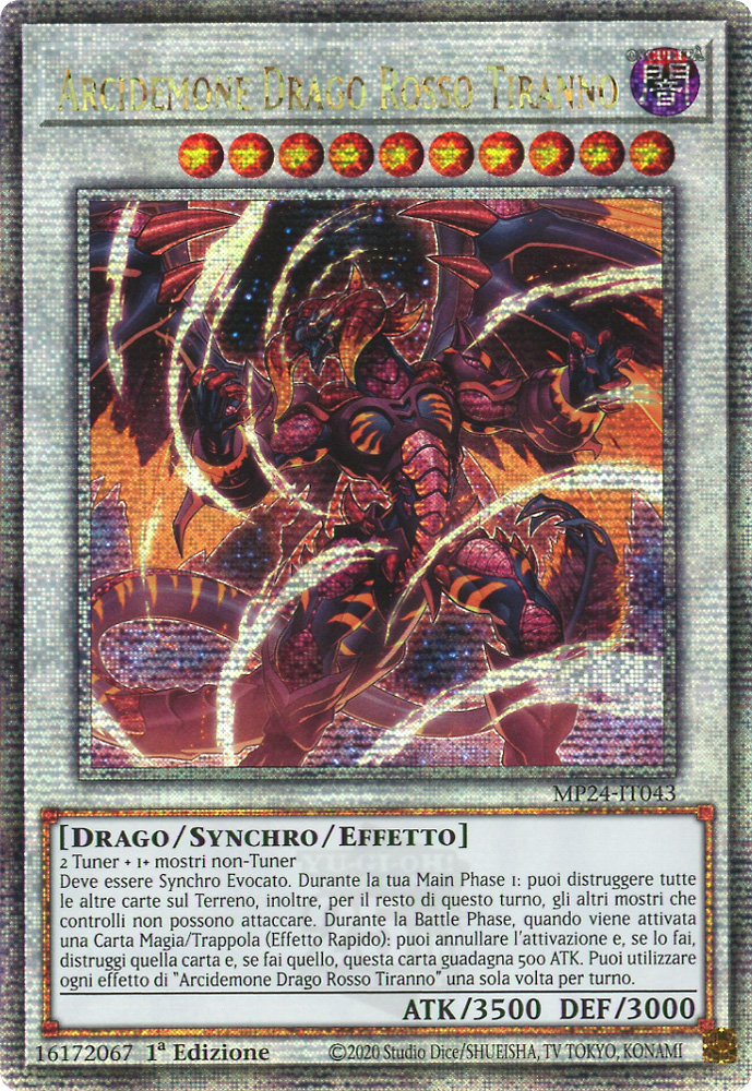 MP24-IT043 Arcidemone Drago Rosso Tiranno rara segreta quarto di secolo 1a Edizione (IT) -NEAR MINT-