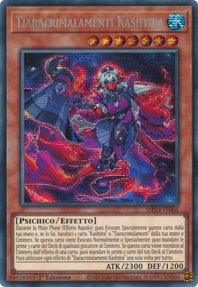 MP24-IT066 Tiaracrimalamenti Kashtira rara segreta prismatica 1a Edizione (IT) -NEAR MINT-