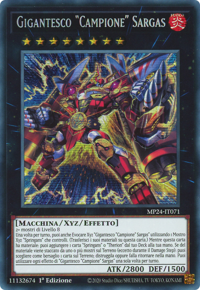 MP24-IT071 Gigantesco "Campione" Sargas rara segreta prismatica 1a Edizione (IT) -NEAR MINT-