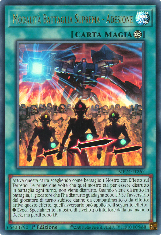 MP24-IT267 Modalita' Battaglia Suprema - Adesione ultra rara 1a Edizione (IT) -NEAR MINT-