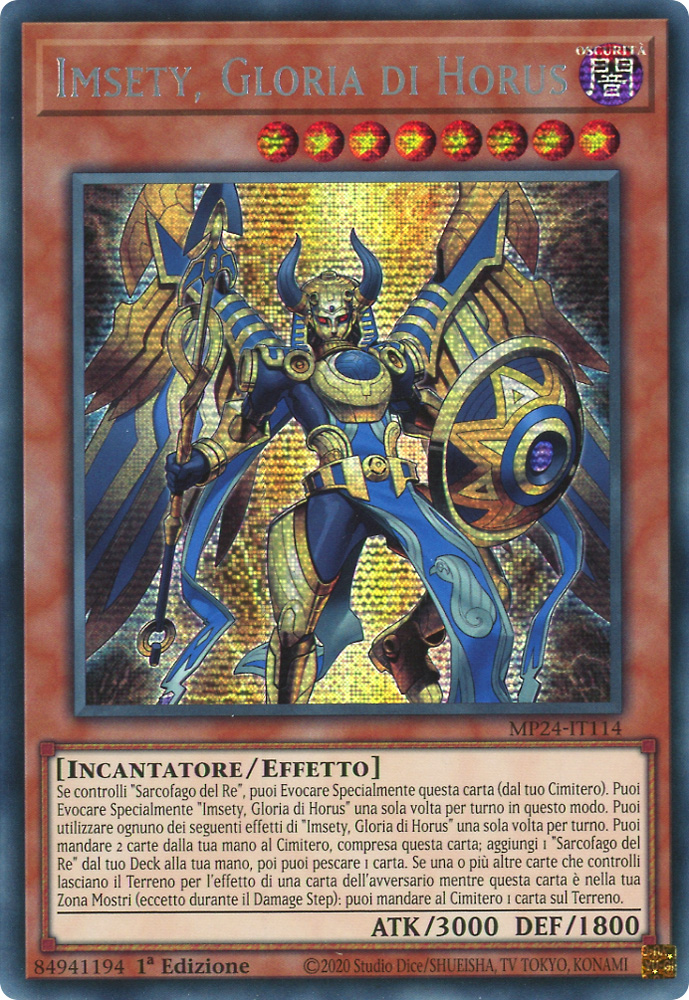MP24-IT114 Imsety, Gloria di Horus rara segreta prismatica 1a Edizione (IT) -NEAR MINT-