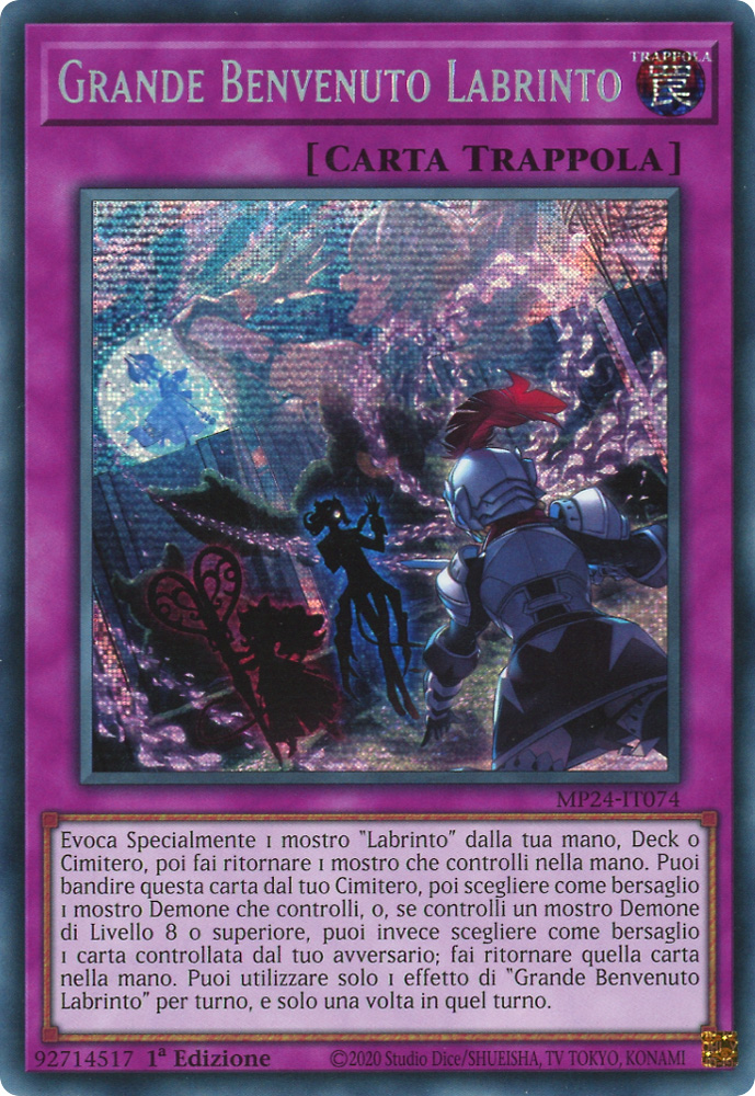 MP24-IT074 Grande Benvenuto Labrinto rara segreta prismatica 1a Edizione (IT) -NEAR MINT-