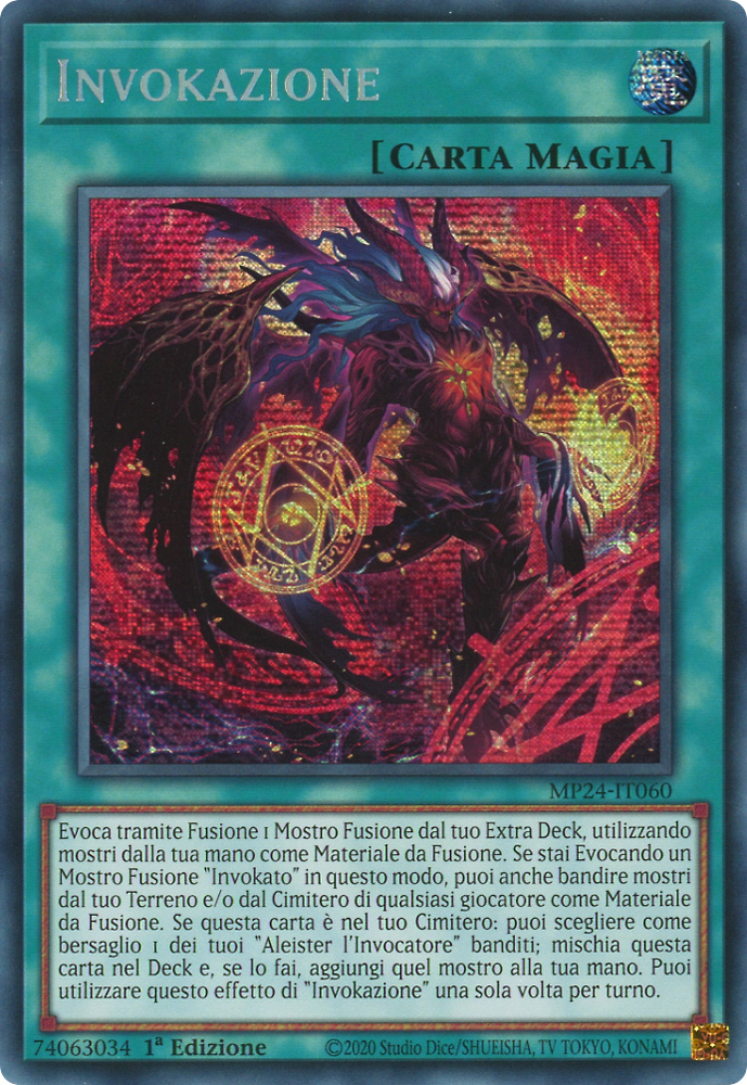 MP24-IT060 Invokazione (Versione Alternativa) rara segreta prismatica 1a Edizione (IT) -NEAR MINT-