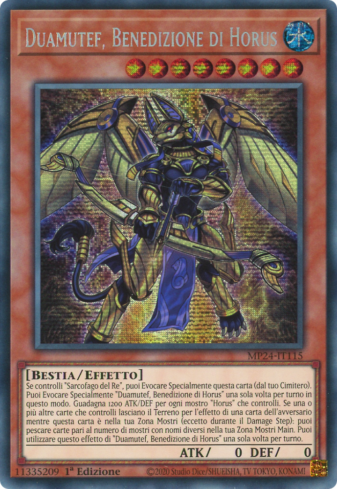 MP24-IT115 Duamutef, Benedizione di Horus rara segreta prismatica 1a Edizione (IT) -NEAR MINT-