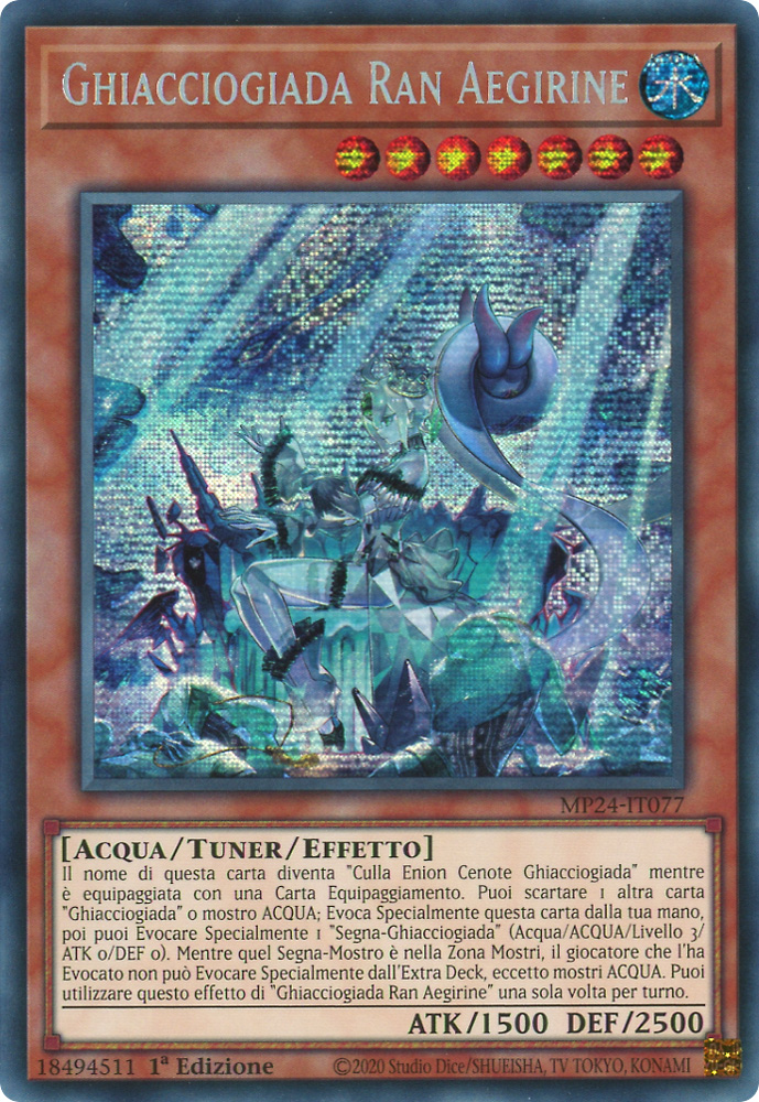 MP24-IT077 Ghiacciogiada Ran Aegirine rara segreta prismatica 1a Edizione (IT) -NEAR MINT-