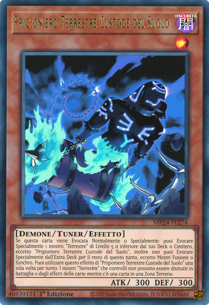 MP24-IT274 Prigioniero Terrestre Custode del Suolo ultra rara 1a Edizione (IT) -NEAR MINT-
