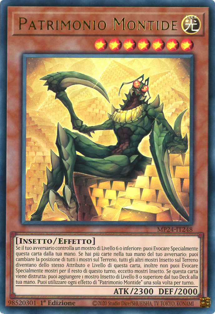 MP24-IT248 Patrimonio Montide ultra rara 1a Edizione (IT) -NEAR MINT-