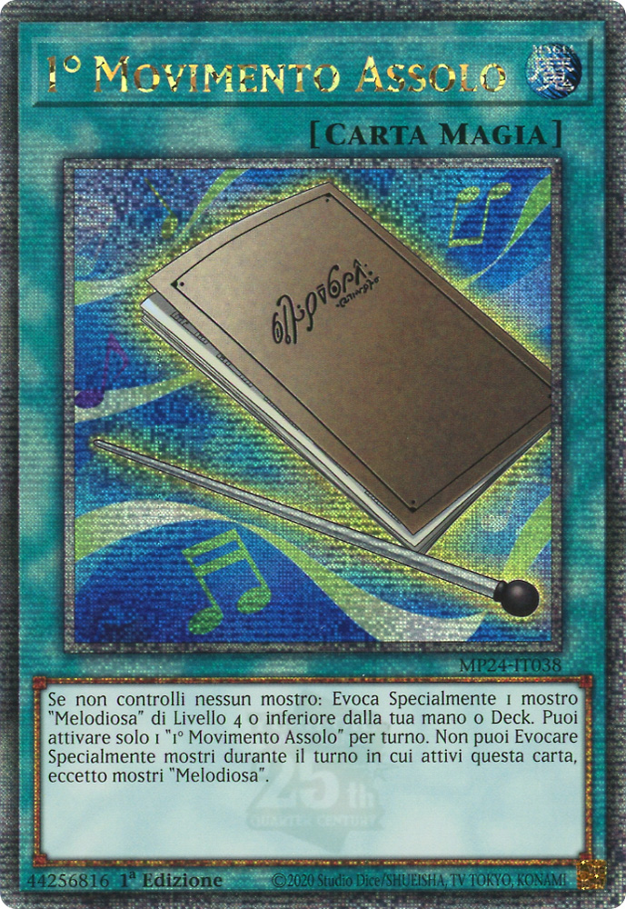 MP24-IT038 1 Movimento Assolo rara segreta quarto di secolo 1a Edizione (IT) -NEAR MINT-