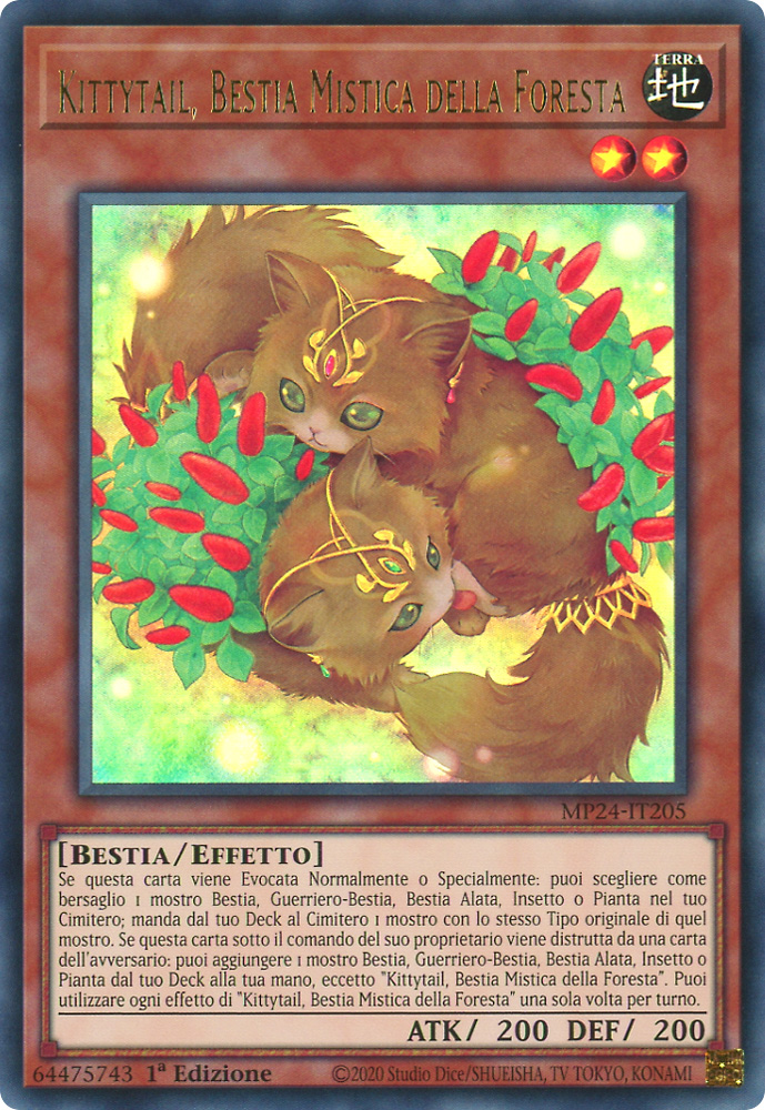 MP24-IT205 Kittytail, Bestia Mistica della Foresta ultra rara 1a Edizione (IT) -NEAR MINT-