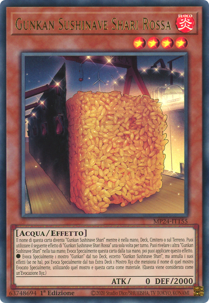 MP24-IT155 Gunkan Sushinave Shari Rossa ultra rara 1a Edizione (IT) -NEAR MINT-