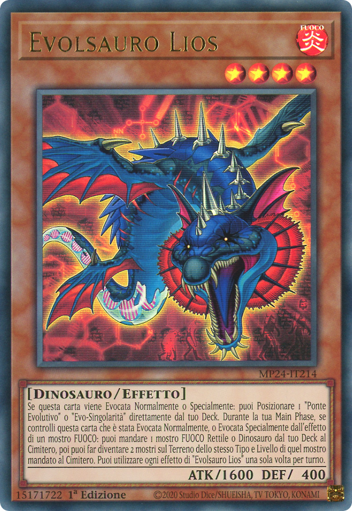 MP24-IT214 Evolsauro Lios ultra rara 1a Edizione (IT) -NEAR MINT-