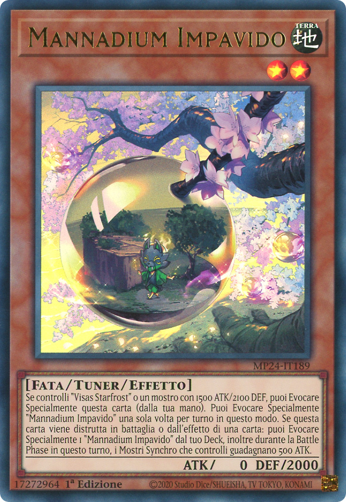 MP24-IT189 Mannadium Impavido ultra rara 1a Edizione (IT) -NEAR MINT-