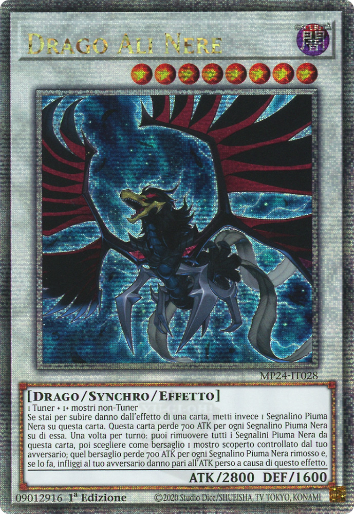 MP24-IT028 Drago Ali Nere rara segreta quarto di secolo 1a Edizione (IT) -NEAR MINT-