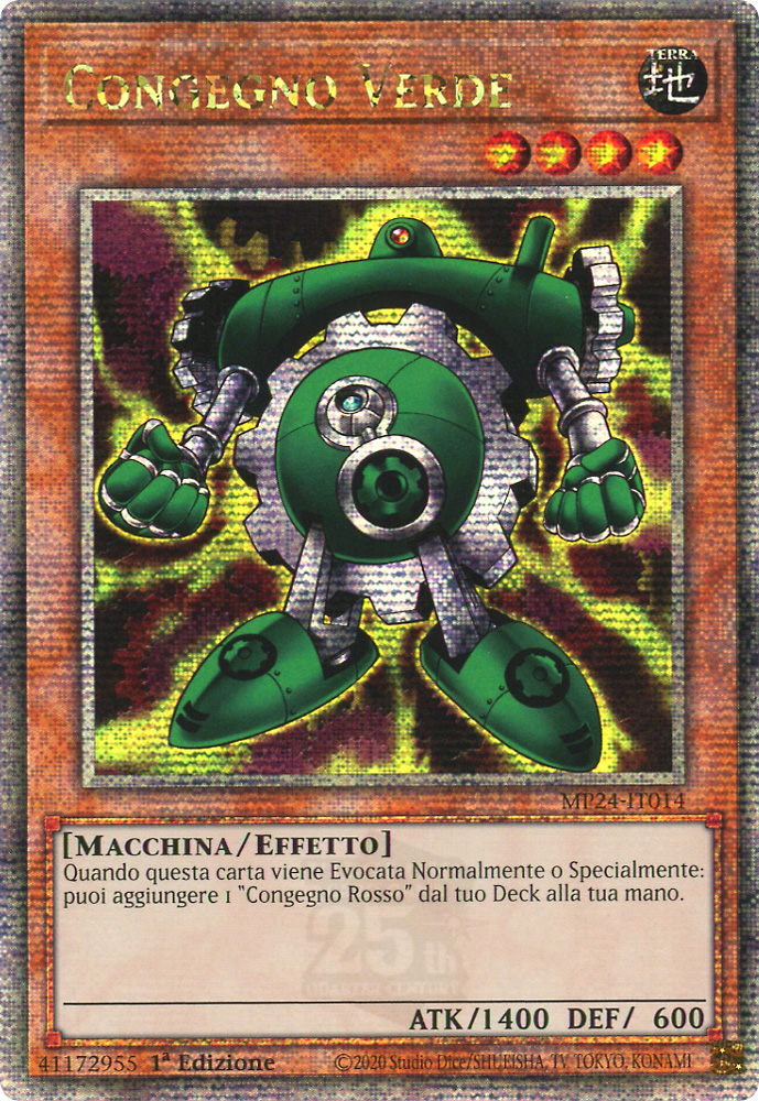 MP24-IT014 Congegno Verde rara segreta quarto di secolo 1a Edizione (IT) -NEAR MINT-
