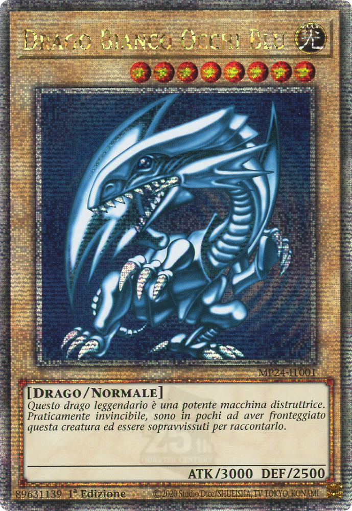 MP24-IT001 Drago Bianco Occhi Blu rara segreta quarto di secolo 1a Edizione (IT) -NEAR MINT-