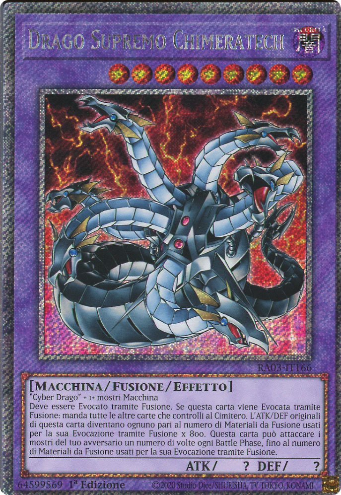 RA03-IT166 Drago Supremo Chimeratech Platinum Segreta 1a Edizione (IT) -NEAR MINT-