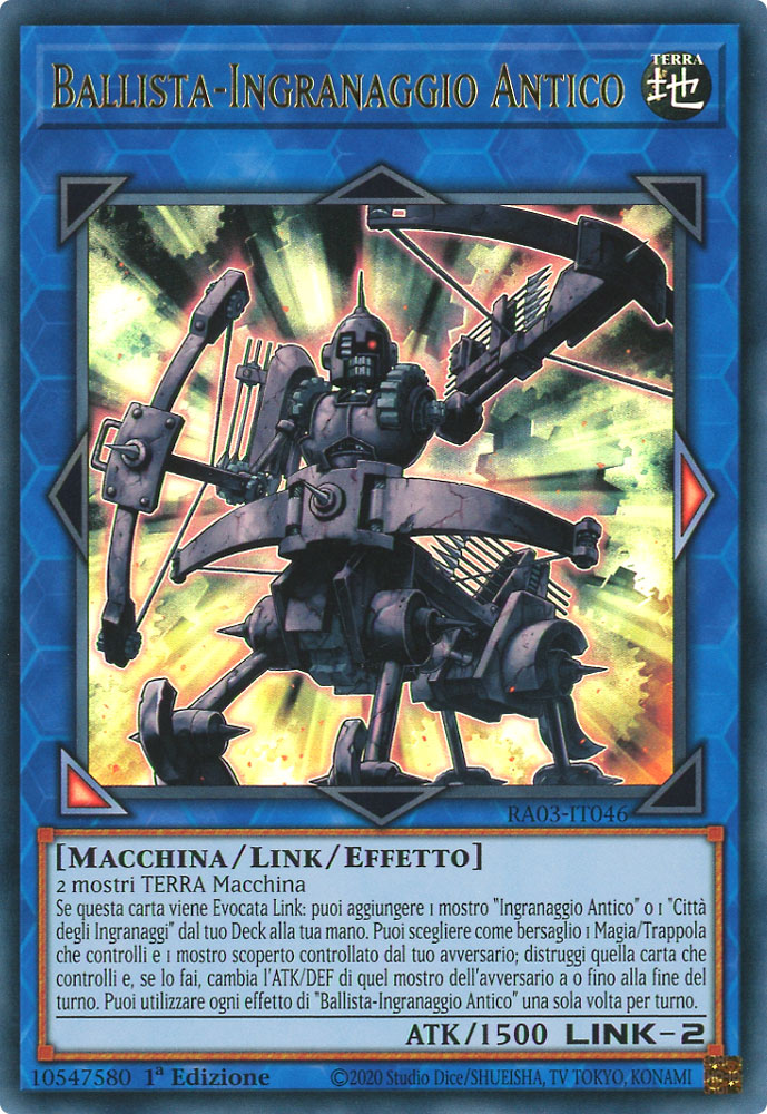 RA03-IT046 Ballista-Ingranaggio Antico Ultra Rara 1a Edizione (IT) -NEAR MINT-