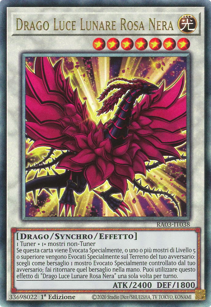 RA03-IT038 Drago Luce Lunare Rosa Nera Rara Ultimate 1a Edizione (IT) -NEAR MINT-