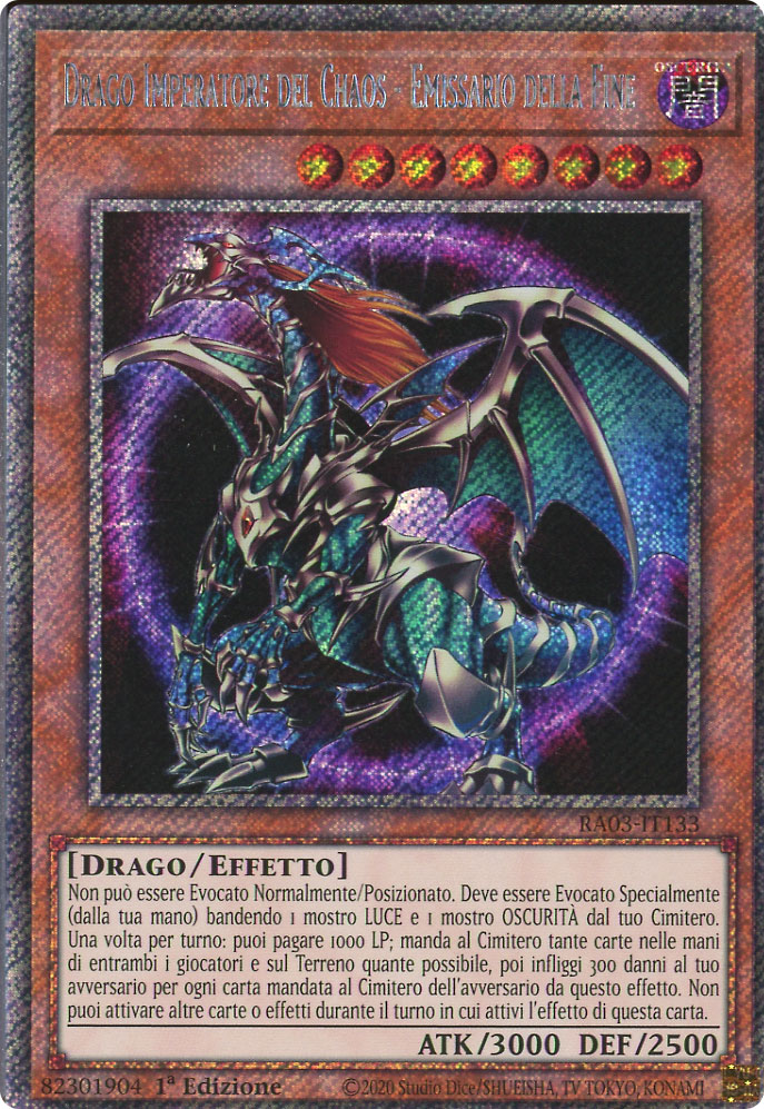 RA03-IT133 Drago Imperatore del Chaos - Emissario della Fine Platinum Segreta 1a Edizione (IT) -NEAR MINT-