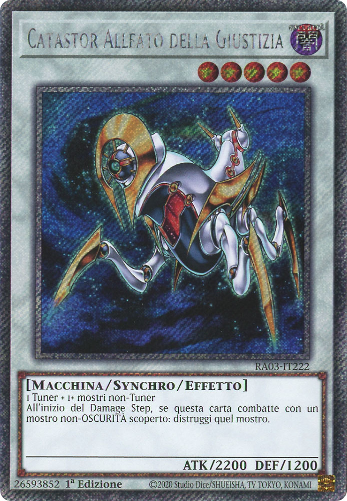 RA03-IT222 Catastor Alleato della Giustizia Platinum Segreta 1a Edizione (IT) -NEAR MINT-