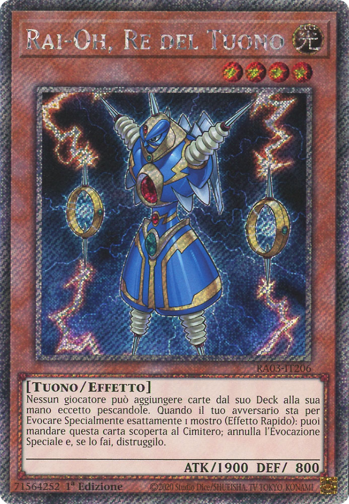 RA03-IT206 Rai-Oh, Re del Tuono Platinum Segreta 1a Edizione (IT) -NEAR MINT-