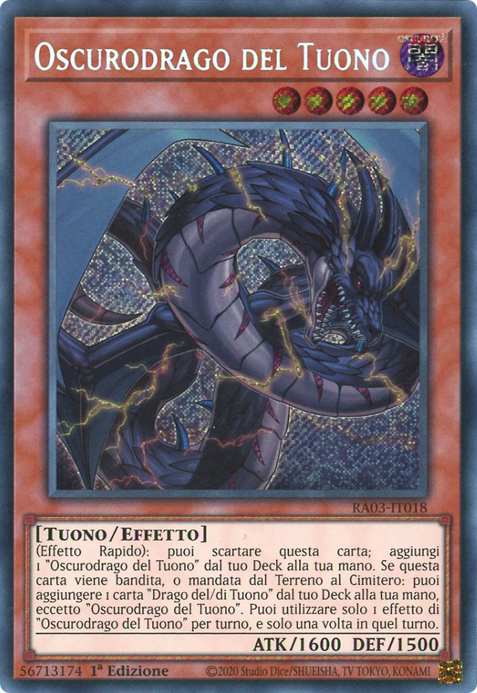 RA03-IT018 Oscurodrago del Tuono Rara Segreta 1a Edizione (IT) -NEAR MINT-