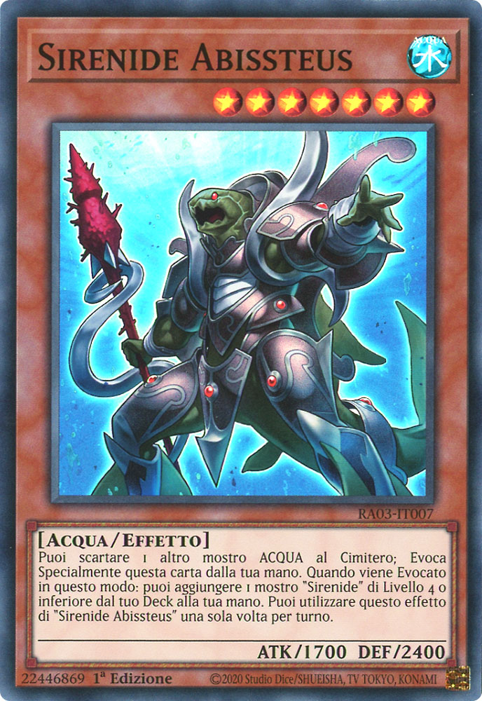 RA03-IT007 Sirenide Abissteus Super Rara 1a Edizione (IT) -NEAR MINT-