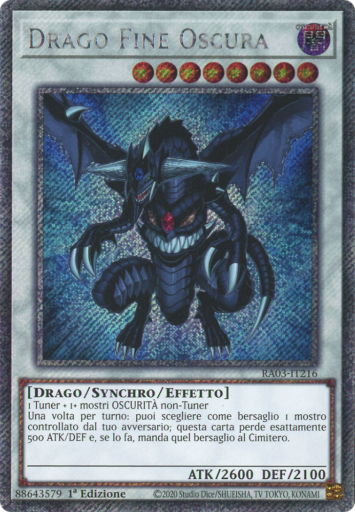 RA03-IT216 Drago Fine Oscura Platinum Segreta 1a Edizione (IT) -NEAR MINT-