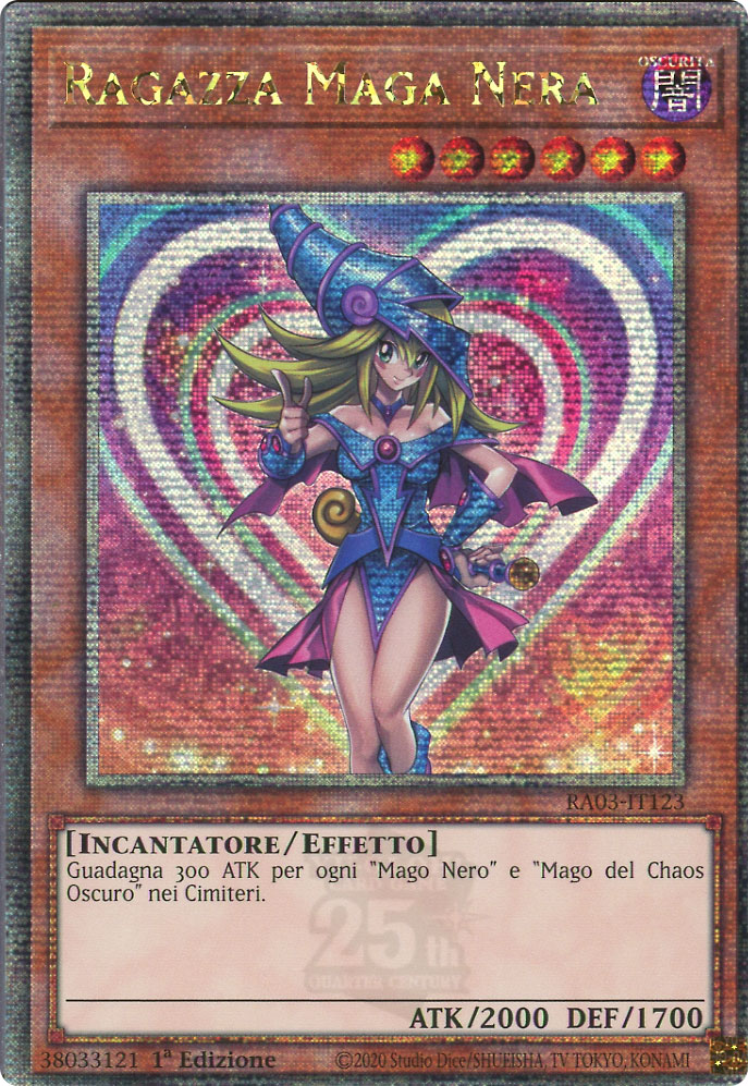 RA03-IT123 Ragazza Maga Nera (Versione Alternativa) Rara Segreta Quarto di Secolo 1a Edizione (IT) -NEAR MINT-