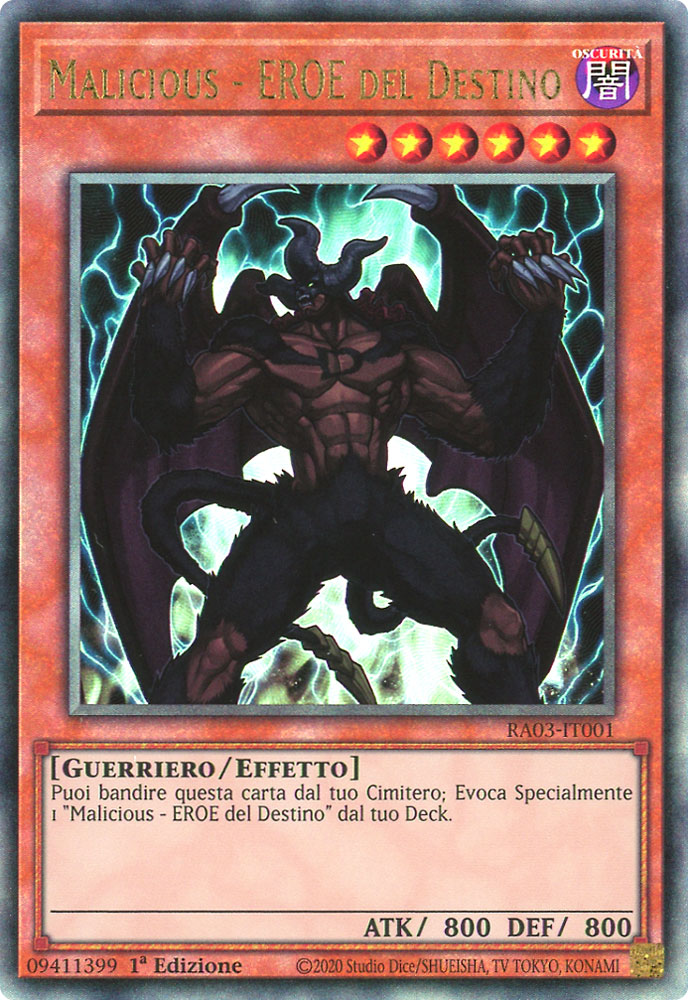 RA03-IT001 Malicious - EROE del Destino Rara Ultimate 1a Edizione (IT) -NEAR MINT-