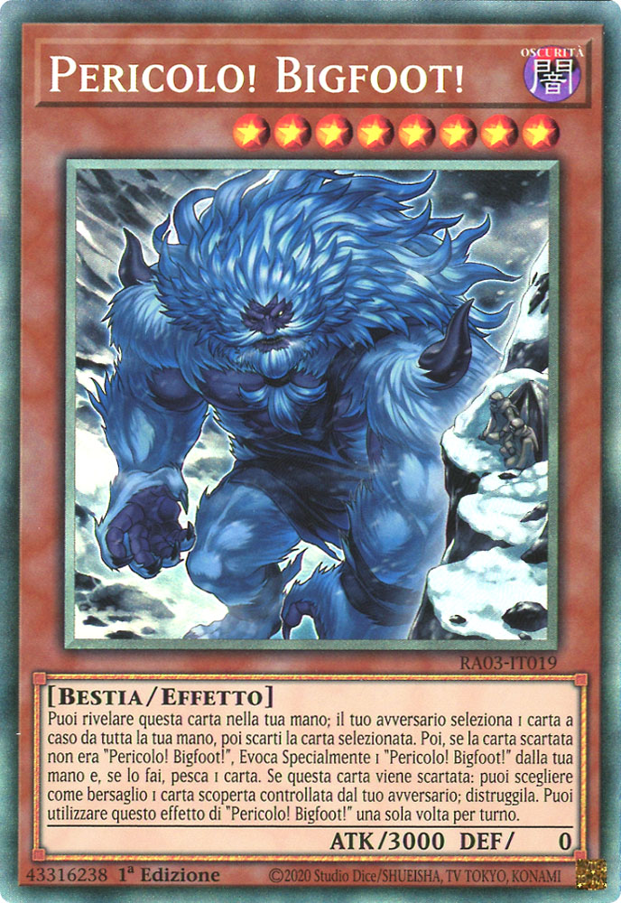 RA03-IT019 Pericolo! Bigfoot! (Versione Alternativa) Rara Collector 1a Edizione (IT) -NEAR MINT-