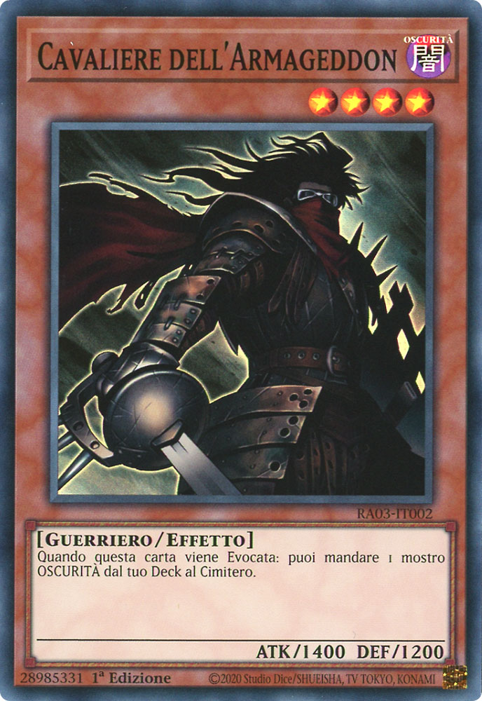 RA03-IT002 Cavaliere dell'Armageddon Super Rara 1a Edizione (IT) -NEAR MINT-