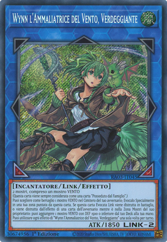 RA03-IT045 Wynn l'Ammaliatrice del Vento, Verdeggiante Rara Segreta 1a Edizione (IT) -NEAR MINT-