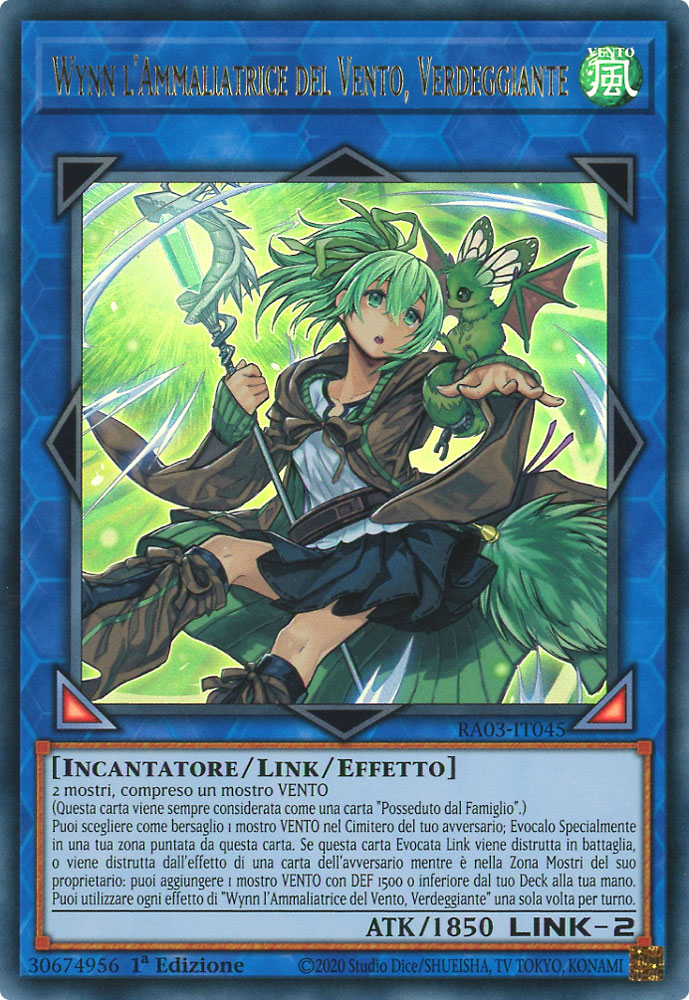 RA03-IT045 Wynn l'Ammaliatrice del Vento, Verdeggiante Ultra Rara 1a Edizione (IT) -NEAR MINT-
