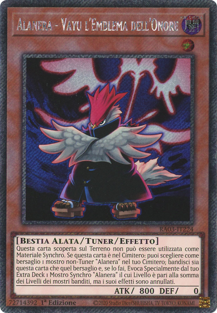 RA03-IT224 Alanera - Vayu l'Emblema dell'Onore Platinum Segreta 1a Edizione (IT) -NEAR MINT-