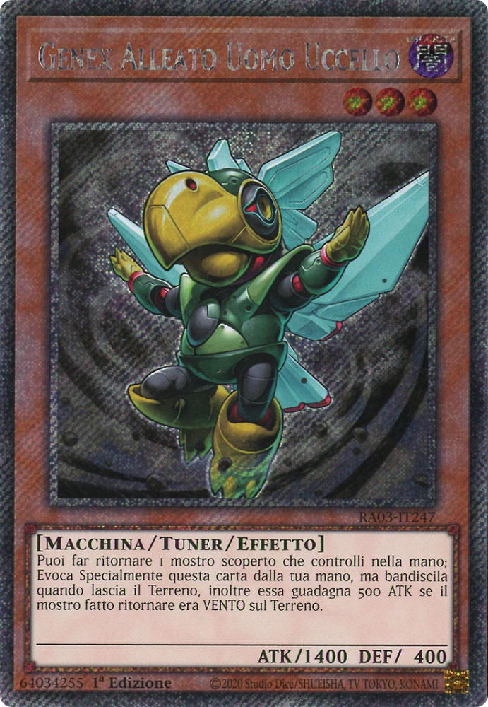 RA03-IT247 Genex Alleato Uomo Uccello Platinum Segreta 1a Edizione (IT) -NEAR MINT-