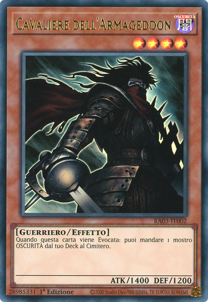 RA03-IT002 Cavaliere dell'Armageddon Ultra Rara 1a Edizione (IT) -NEAR MINT-
