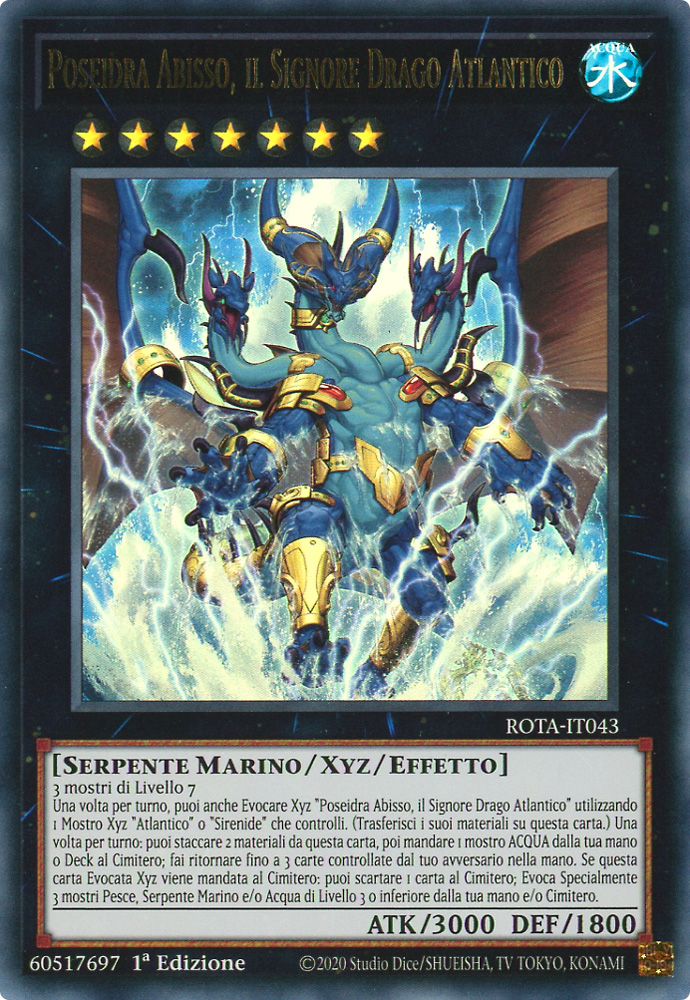 ROTA-IT043 Poseidra Abisso, il Signore Drago Atlantico ultra rara 1a Edizione (IT) -NEAR MINT-