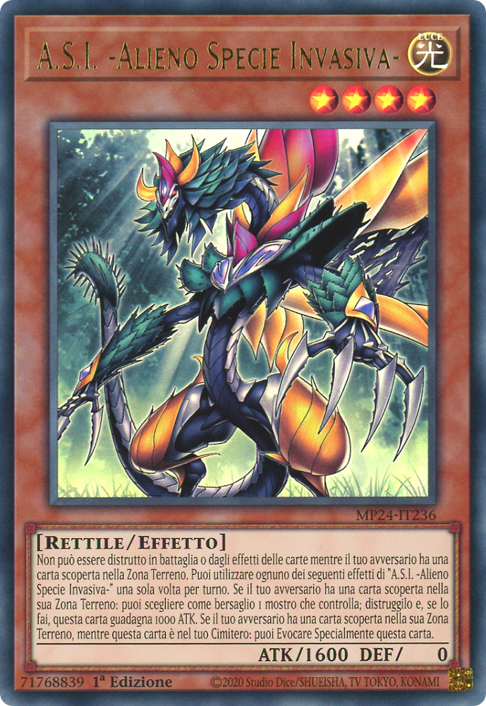 MP24-IT236 A.S.I. -Alieno Specie Invasiva- ultra rara 1a Edizione (IT) -NEAR MINT-